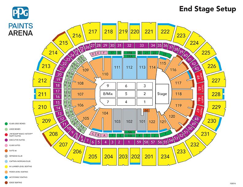 Ppg Paints Arena Seating Chart With Rows