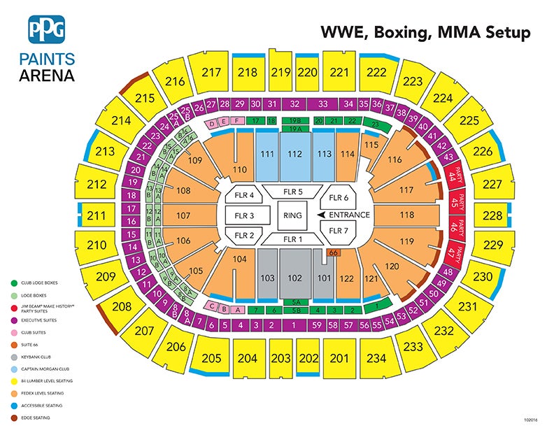 Ppg Paints Arena Seating Chart Wwe