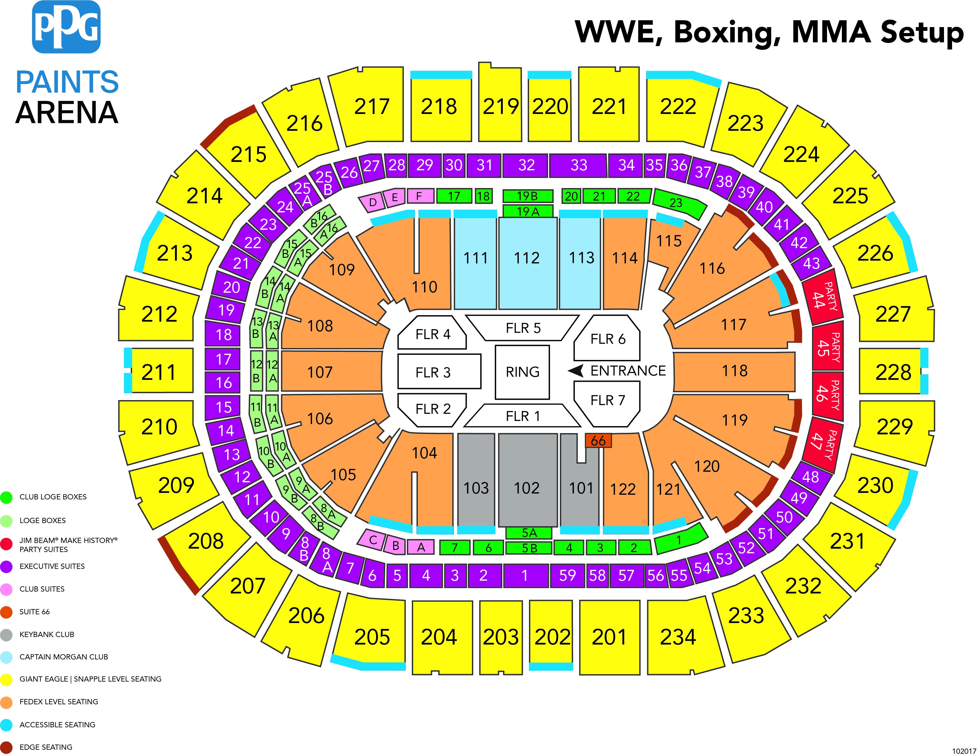 ppg paints arena wwe seating chart - Part.tscoreks.org