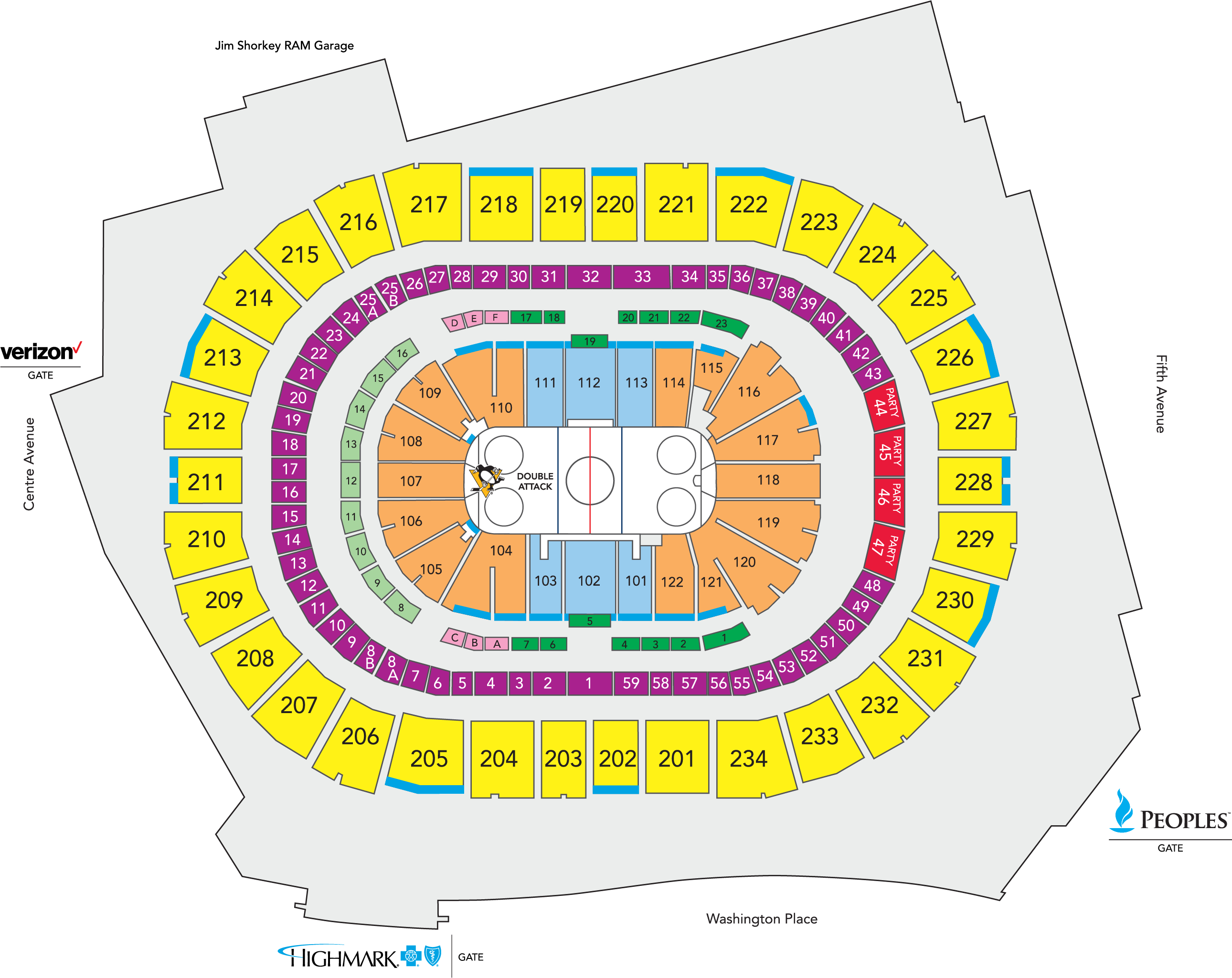 Ppg Paints Arena Pittsburgh Pa Seating Chart