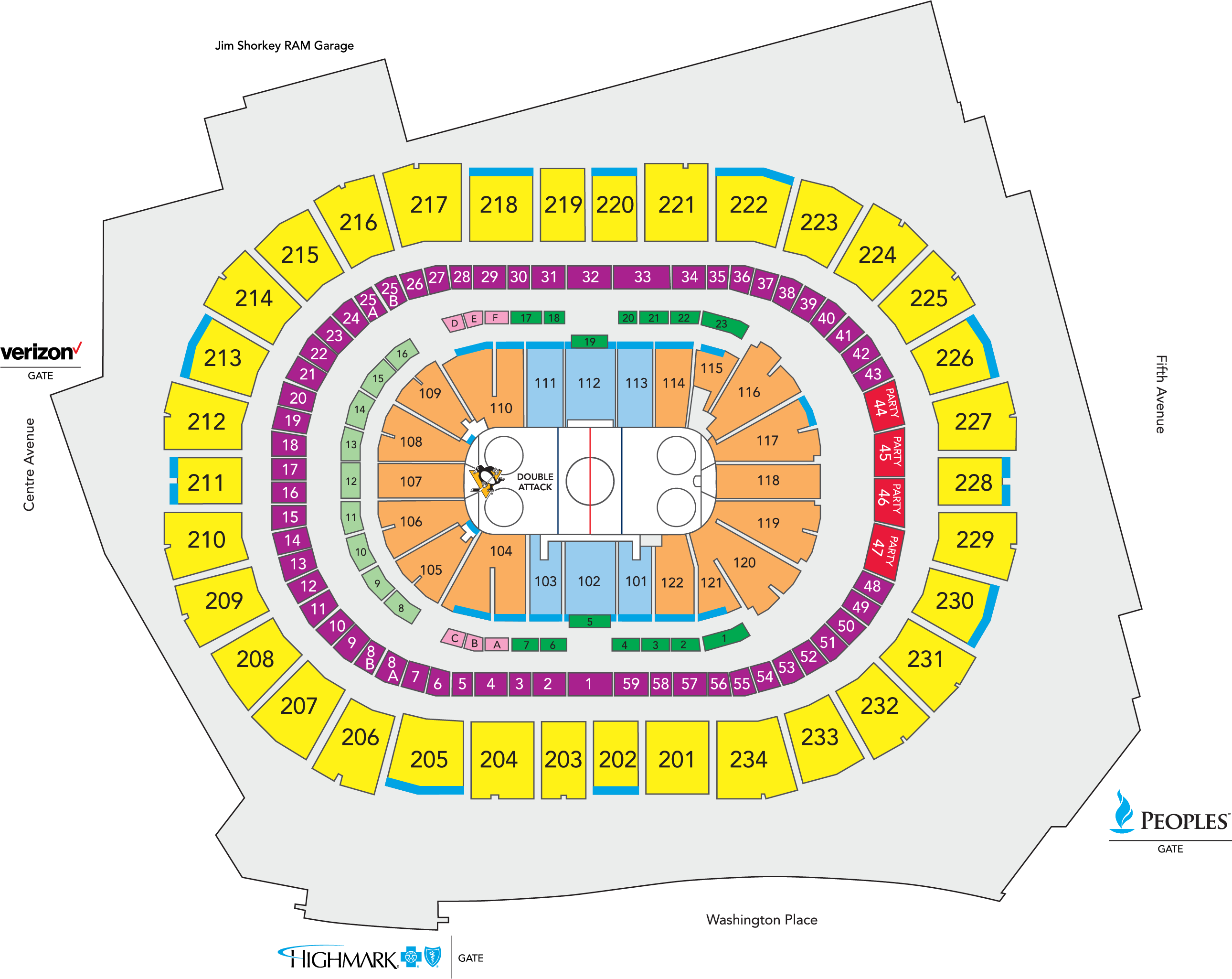 Ppg Paints Arena Seating Chart For Hockey Games