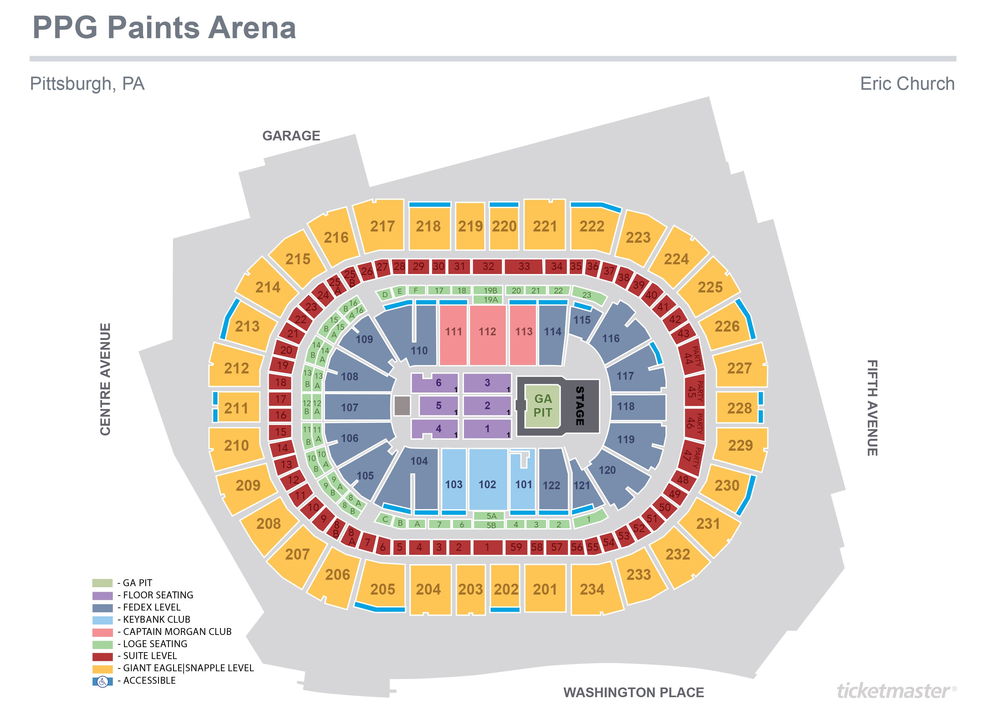 Ppg Paints Seating Chart For Concerts