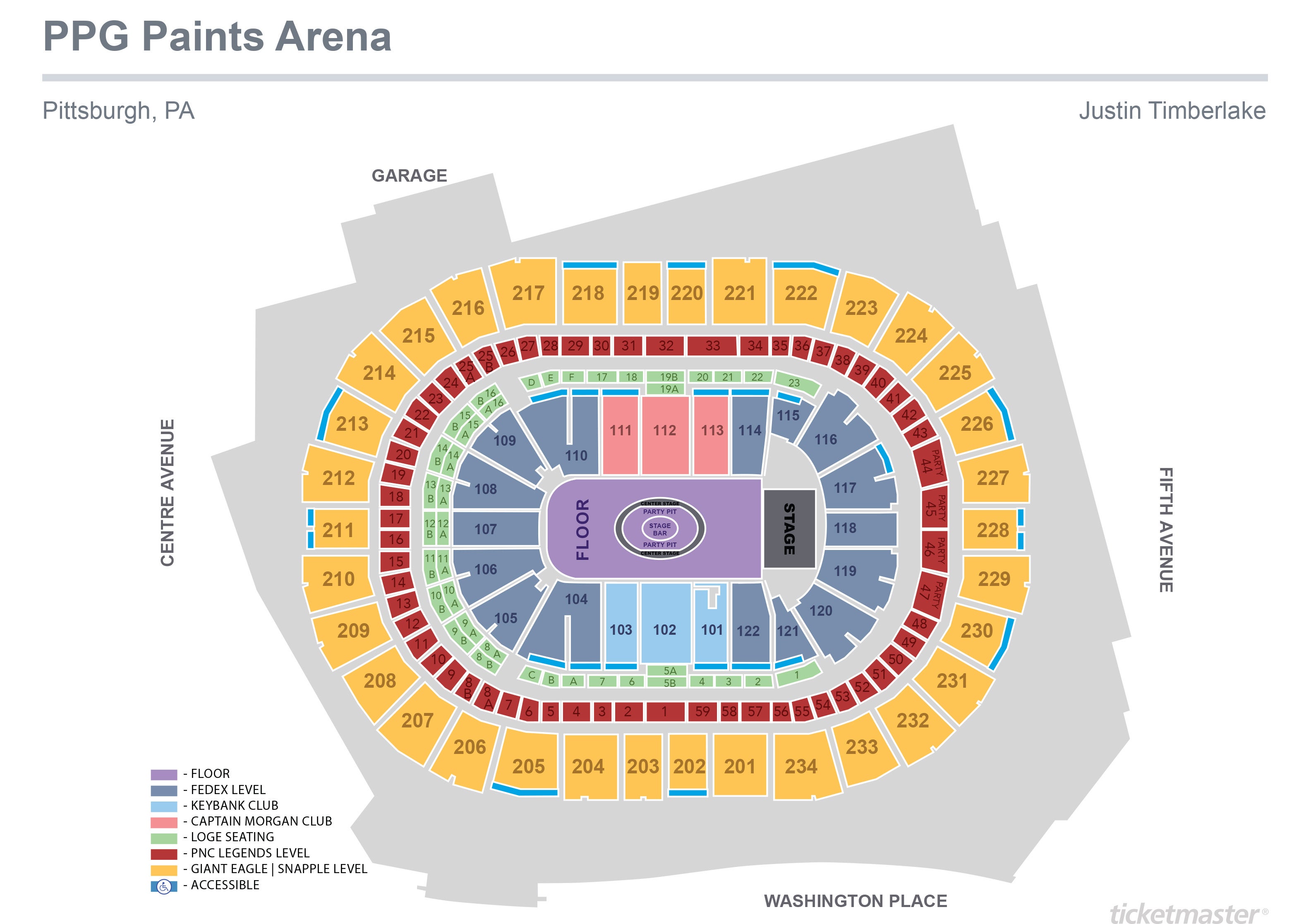 Ppg Paints Arena Seating Chart Justin Timberlake