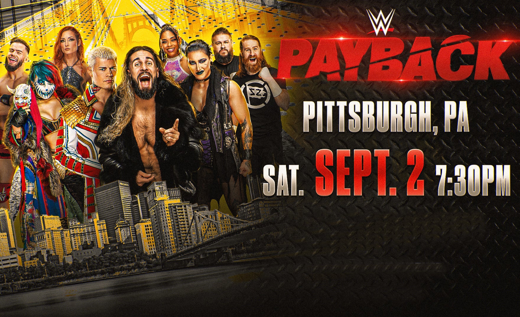 WrestleTix on X: WWE Payback Sat • Sep 02 • 7:30 PM PPG Paints Arena,  Pittsburgh, PA Available Tickets => 1,478 Current Setup => 10,996  Tickets Distributed => 9,518 Resale => 1,101   / X