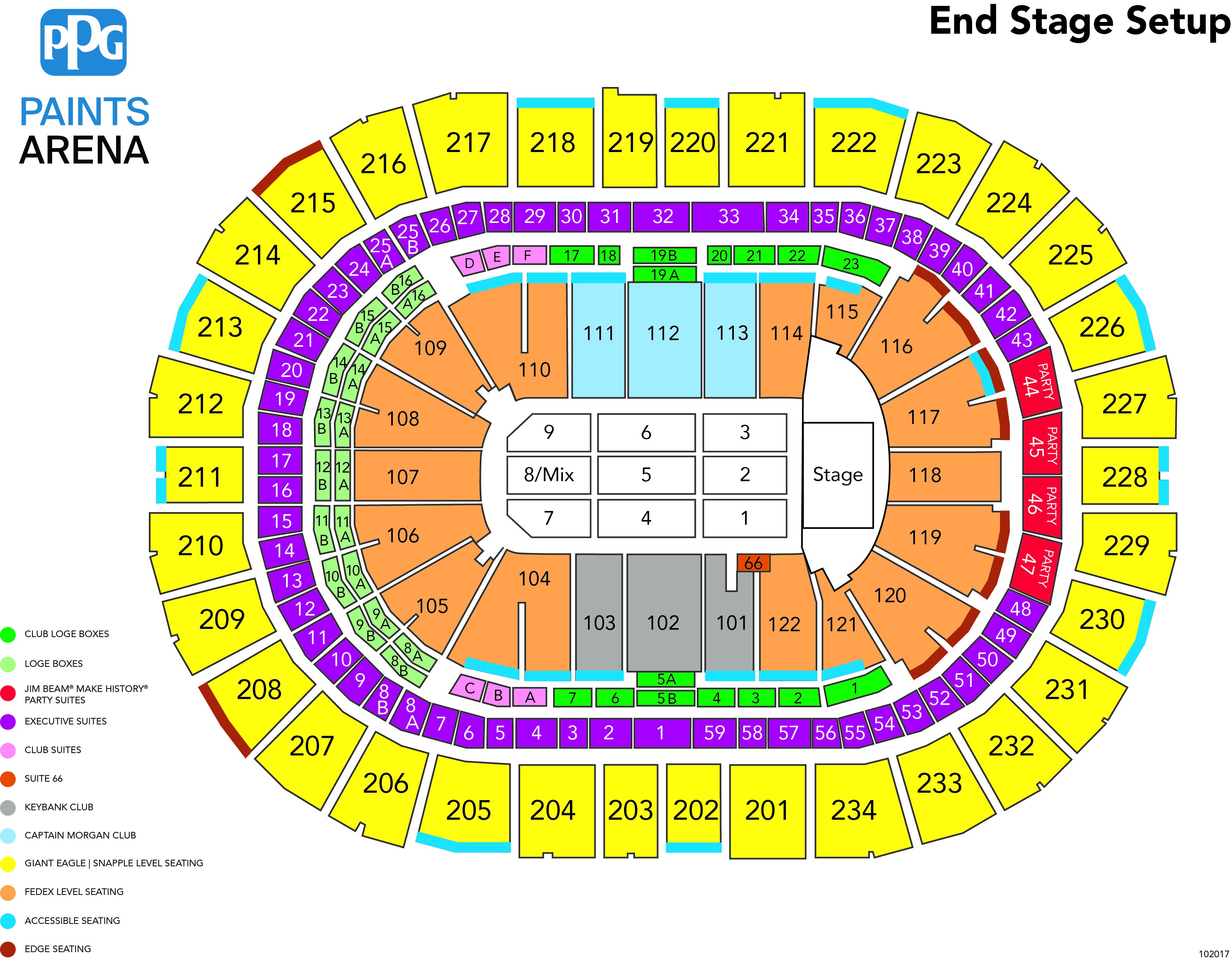 Seating Charts  PPG Paints Arena