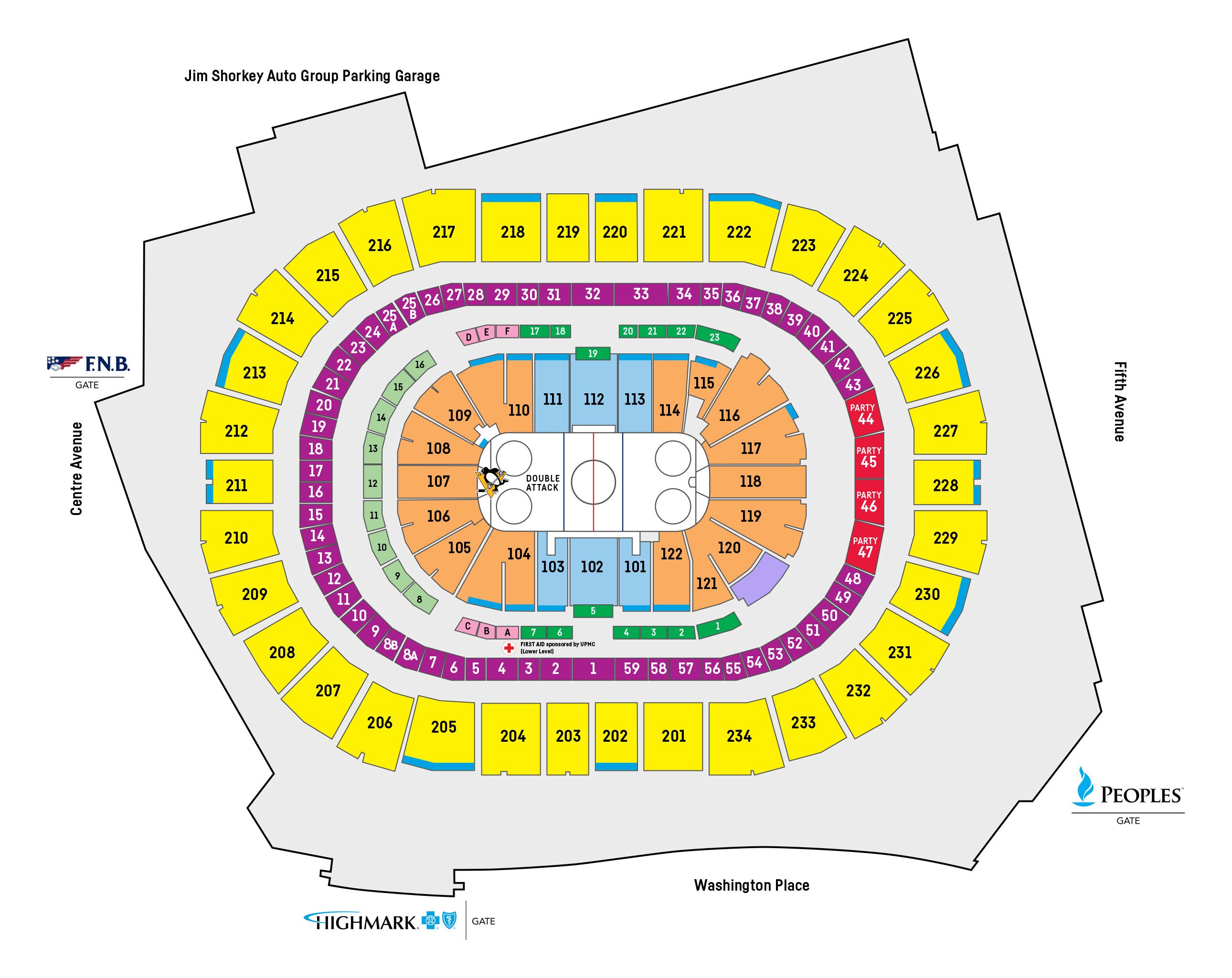 Seating Charts  PPG Paints Arena